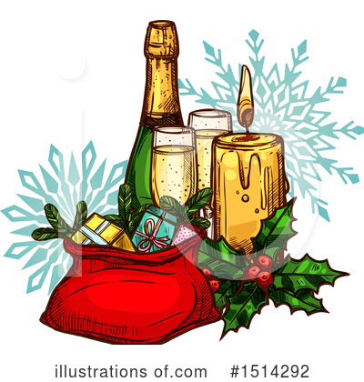 Champagne Bottle Clipart #1514292 by Vector Tradition SM