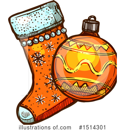 Christmas Ornaments Clipart #1514301 by Vector Tradition SM