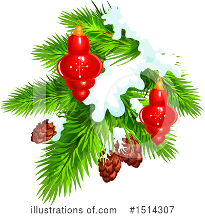 Christmas Ornaments Clipart #1514307 by Vector Tradition SM