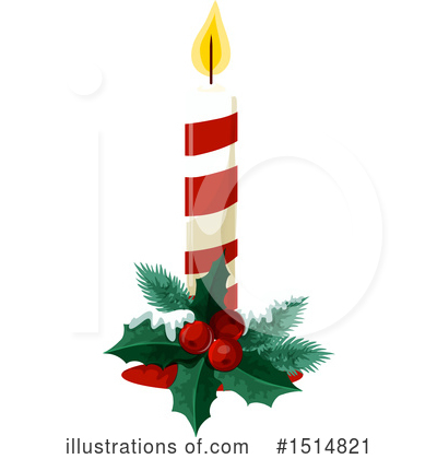 Christmas Candle Clipart #1514821 by Vector Tradition SM