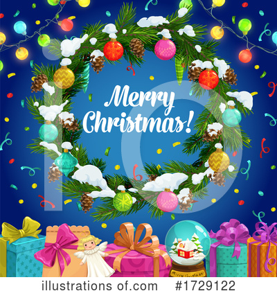 Christmas Wreath Clipart #1729122 by Vector Tradition SM