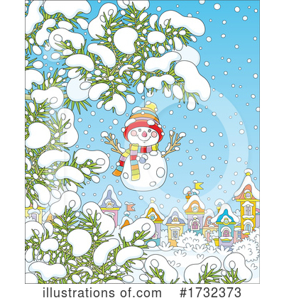 Snowman Ornament Clipart #1732373 by Alex Bannykh