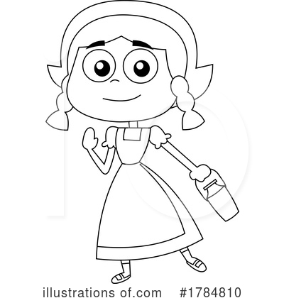Milk Maid Clipart #1784810 by Hit Toon