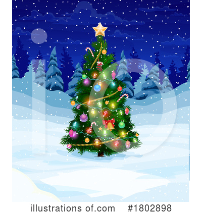 Christmas Tree Clipart #1802898 by Vector Tradition SM