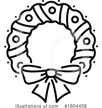 Christmas Wreath Clipart #1804408 by Vector Tradition SM