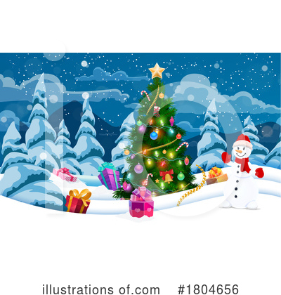 Christmas Tree Clipart #1804656 by Vector Tradition SM