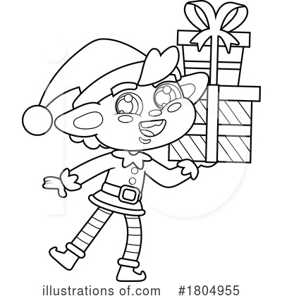 Christmas Elf Clipart #1804955 by Hit Toon