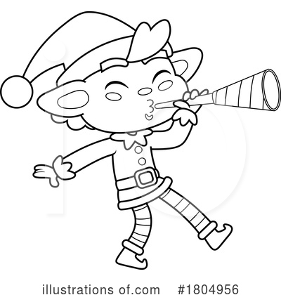 Christmas Elf Clipart #1804956 by Hit Toon