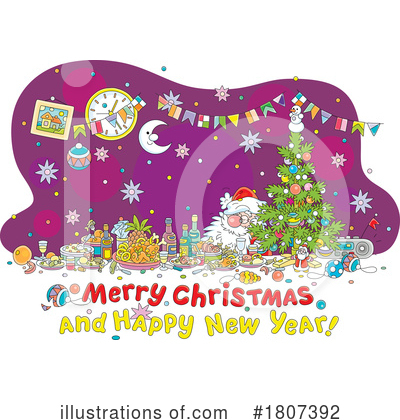 Merry Christmas Clipart #1807392 by Alex Bannykh