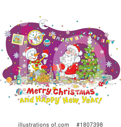 Merry Christmas Clipart #1807398 by Alex Bannykh