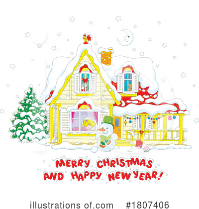Merry Christmas Clipart #1807406 by Alex Bannykh