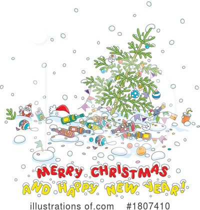Merry Christmas Clipart #1807410 by Alex Bannykh
