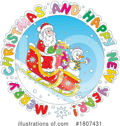 Merry Christmas Clipart #1807431 by Alex Bannykh