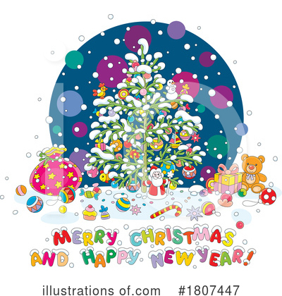 Merry Christmas Clipart #1807447 by Alex Bannykh
