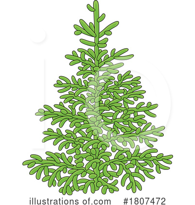Christmas Trees Clipart #1807472 by Alex Bannykh