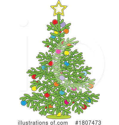 Christmas Trees Clipart #1807473 by Alex Bannykh