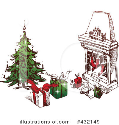 Royalty-Free (RF) Christmas Clipart Illustration by Eugene - Stock Sample #432149