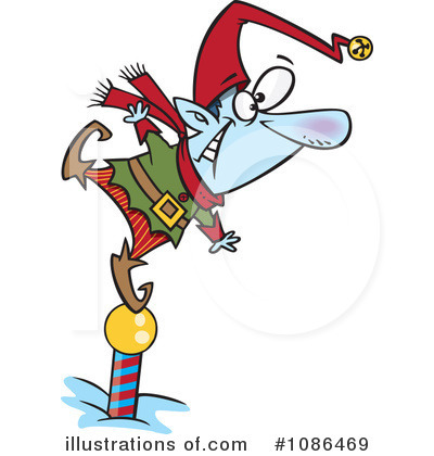 Royalty-Free (RF) Christmas Elf Clipart Illustration by toonaday - Stock Sample #1086469