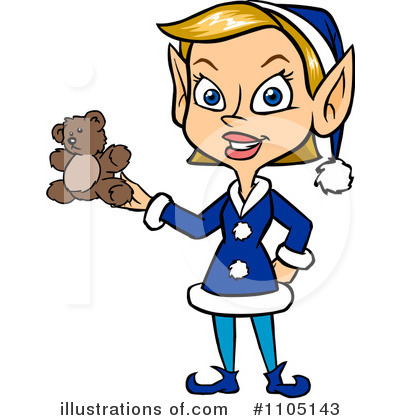 Royalty-Free (RF) Christmas Elf Clipart Illustration by Cartoon Solutions - Stock Sample #1105143