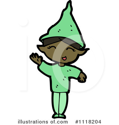 Royalty-Free (RF) Christmas Elf Clipart Illustration by lineartestpilot - Stock Sample #1118204