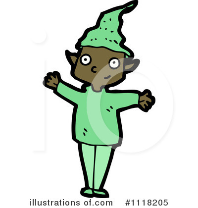 Royalty-Free (RF) Christmas Elf Clipart Illustration by lineartestpilot - Stock Sample #1118205