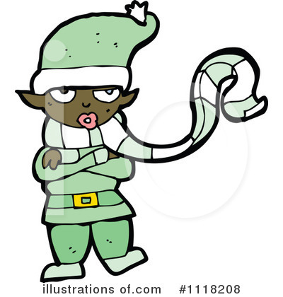 Royalty-Free (RF) Christmas Elf Clipart Illustration by lineartestpilot - Stock Sample #1118208