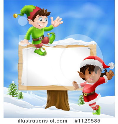 Royalty-Free (RF) Christmas Elf Clipart Illustration by AtStockIllustration - Stock Sample #1129585