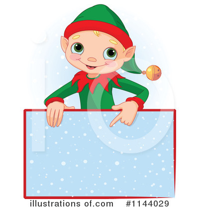 Royalty-Free (RF) Christmas Elf Clipart Illustration by Pushkin - Stock Sample #1144029
