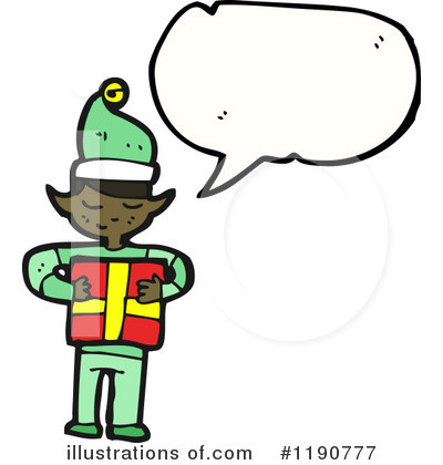 Royalty-Free (RF) Christmas Elf Clipart Illustration by lineartestpilot - Stock Sample #1190777