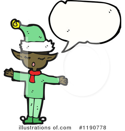 Royalty-Free (RF) Christmas Elf Clipart Illustration by lineartestpilot - Stock Sample #1190778
