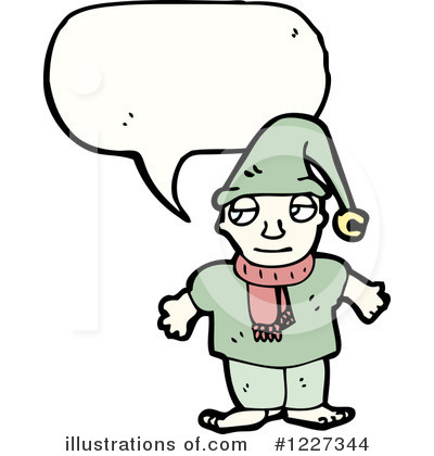 Royalty-Free (RF) Christmas Elf Clipart Illustration by lineartestpilot - Stock Sample #1227344