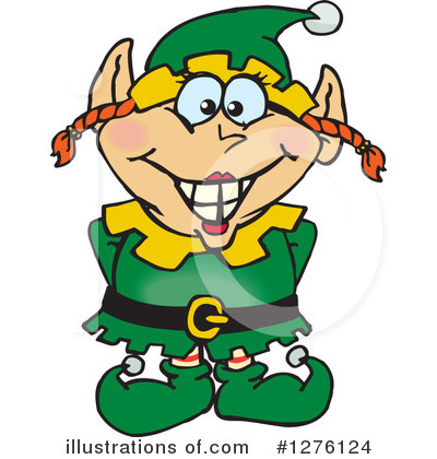 Royalty-Free (RF) Christmas Elf Clipart Illustration by Dennis Holmes Designs - Stock Sample #1276124