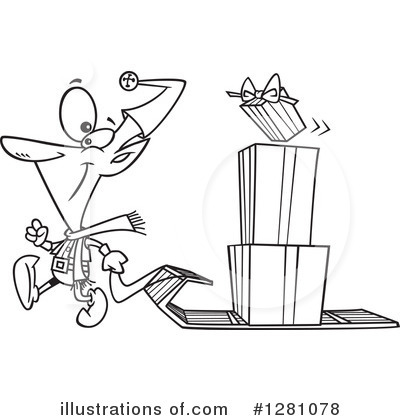 Royalty-Free (RF) Christmas Elf Clipart Illustration by toonaday - Stock Sample #1281078