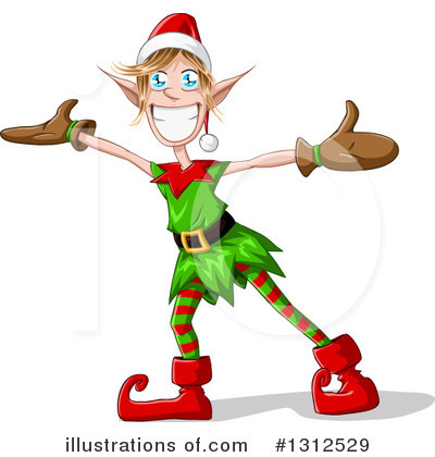 Royalty-Free (RF) Christmas Elf Clipart Illustration by Liron Peer - Stock Sample #1312529