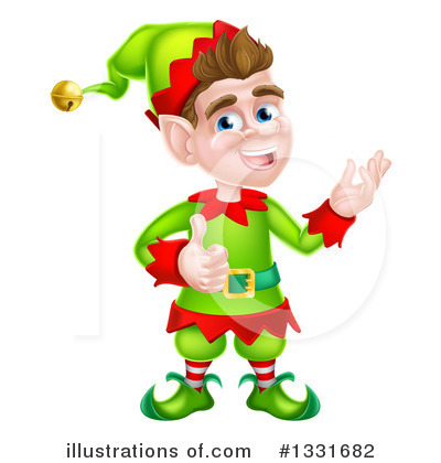 Royalty-Free (RF) Christmas Elf Clipart Illustration by AtStockIllustration - Stock Sample #1331682