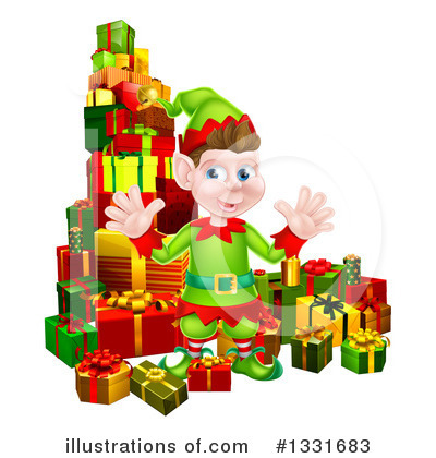 Christmas Elves Clipart #1331683 by AtStockIllustration