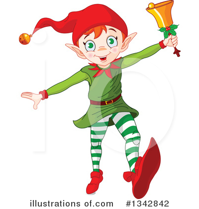 Royalty-Free (RF) Christmas Elf Clipart Illustration by Pushkin - Stock Sample #1342842
