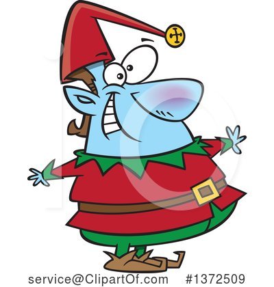 Royalty-Free (RF) Christmas Elf Clipart Illustration by toonaday - Stock Sample #1372509