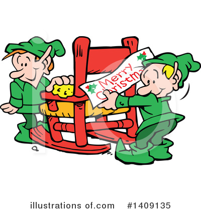 Royalty-Free (RF) Christmas Elf Clipart Illustration by Johnny Sajem - Stock Sample #1409135