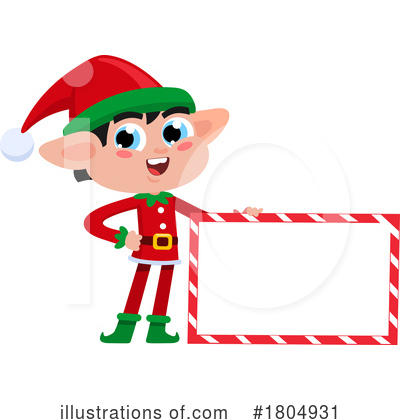 Royalty-Free (RF) Christmas Elf Clipart Illustration by Hit Toon - Stock Sample #1804931