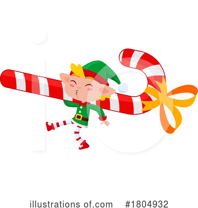 Royalty-Free (RF) Christmas Elf Clipart Illustration by Hit Toon - Stock Sample #1804932