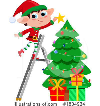 Christmas Elf Clipart #1804934 by Hit Toon