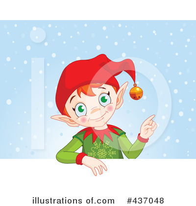 Royalty-Free (RF) Christmas Elf Clipart Illustration by Pushkin - Stock Sample #437048