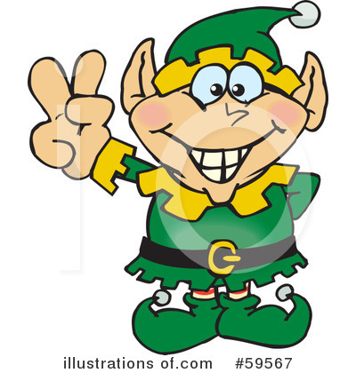 Royalty-Free (RF) Christmas Elf Clipart Illustration by Dennis Holmes Designs - Stock Sample #59567