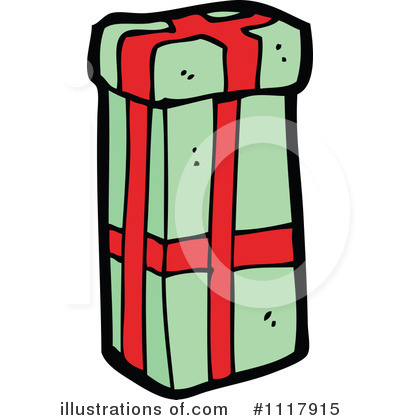 Royalty-Free (RF) Christmas Gift Clipart Illustration by lineartestpilot - Stock Sample #1117915