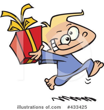 Royalty-Free (RF) Christmas Gift Clipart Illustration by toonaday - Stock Sample #433425
