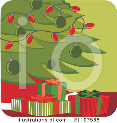 Royalty-Free (RF) Christmas Gifts Clipart Illustration by Amanda Kate - Stock Sample #1107588
