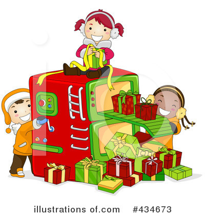 Royalty-Free (RF) Christmas Gifts Clipart Illustration by BNP Design Studio - Stock Sample #434673