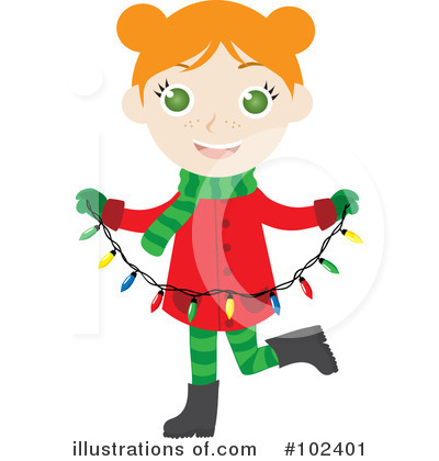Royalty-Free (RF) Christmas Girl Clipart Illustration by Rosie Piter - Stock Sample #102401