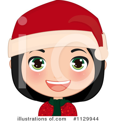 Royalty-Free (RF) Christmas Girl Clipart Illustration by Melisende Vector - Stock Sample #1129944